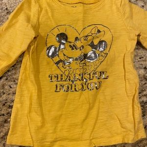 Disney jumping beans Mickey & Minnie “Thankful for you” long sleeve tee